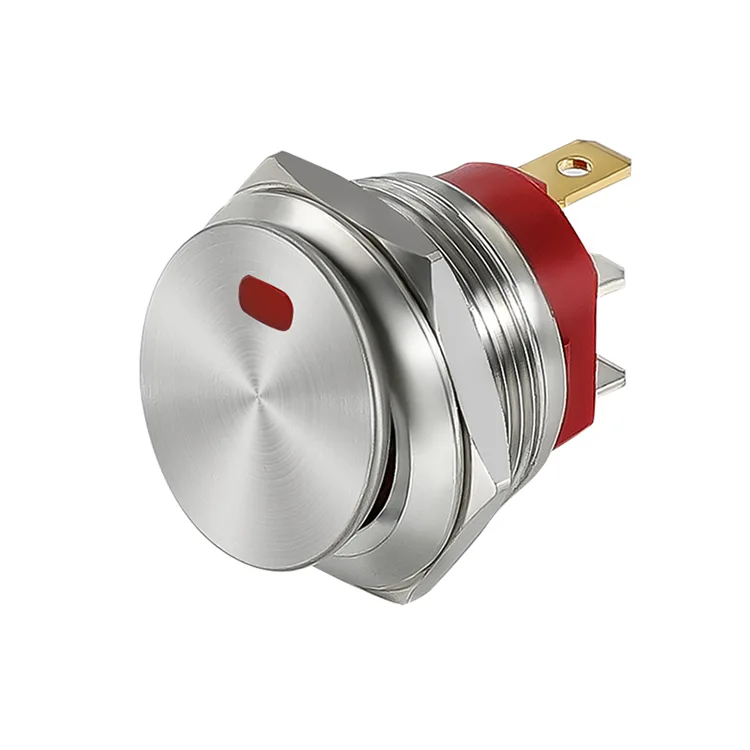 3 Pins 22mm Round Metal Rocker Switch