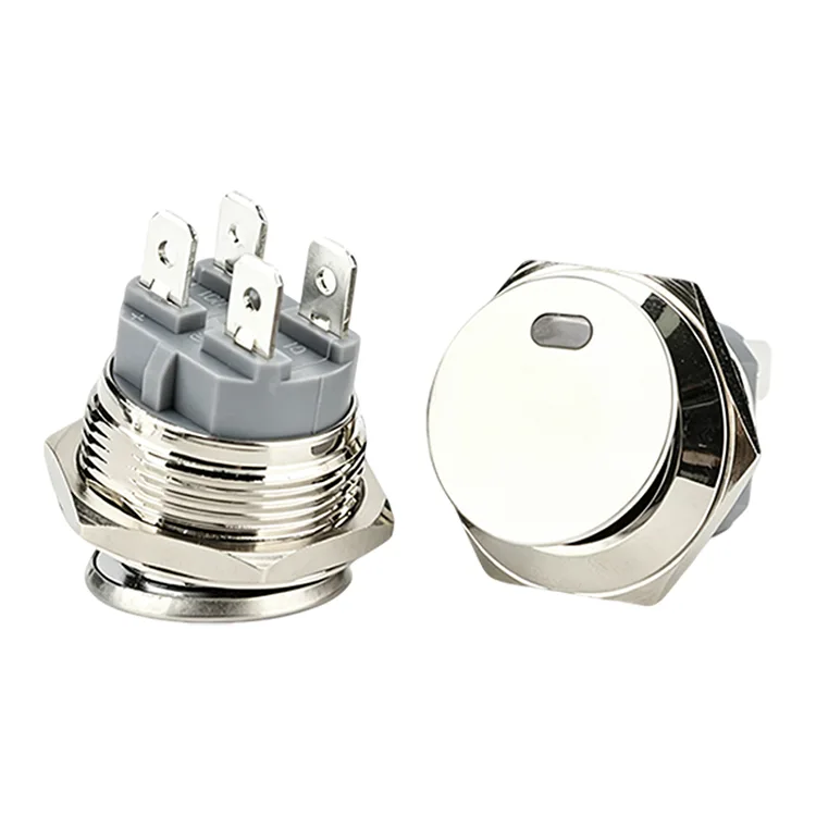 4 Pins 22mm Round Metal Rocker Switch