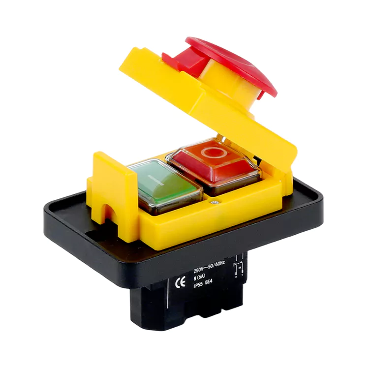 8A Big Panel Emergency Stop Cover Push Button Electromagnetic Switch