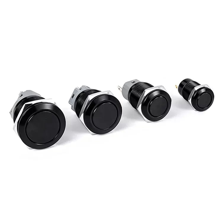 Black Metal Push Button Switch