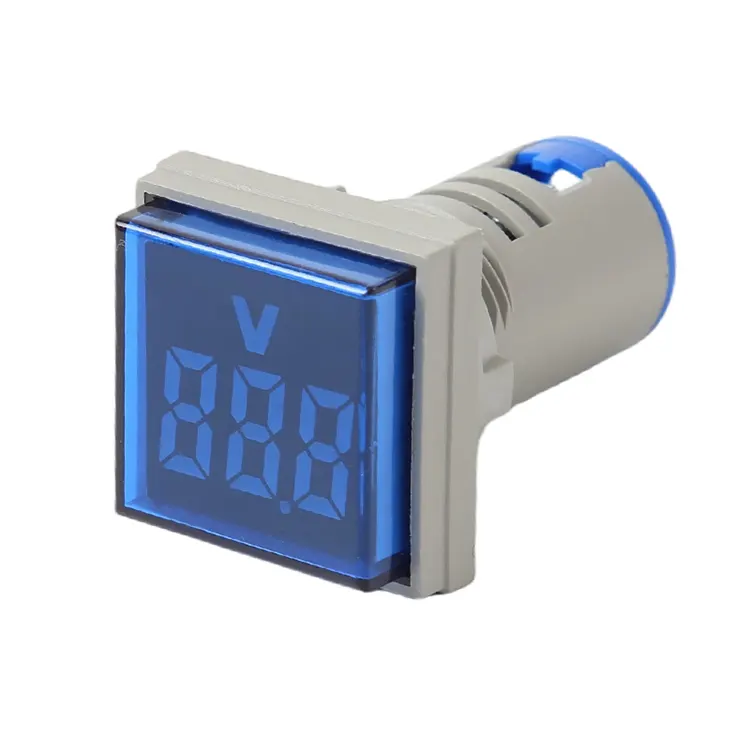 Digital AC Voltmeter Square Single Display Indicator Light