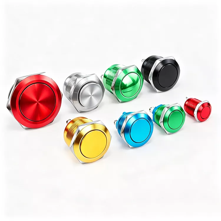 Five Color Metal Push Button Switch