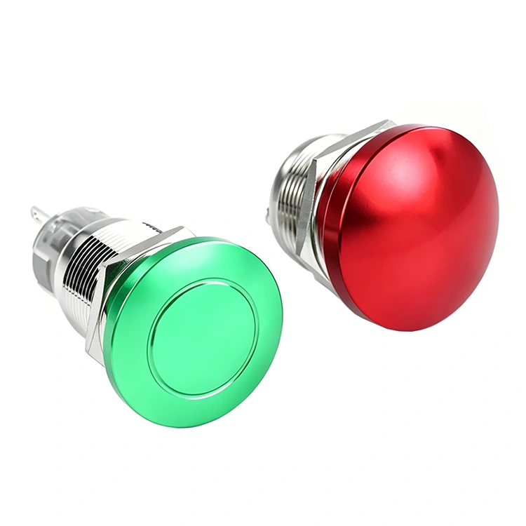 Five Color Mushroom Head Metal Push Button Switch