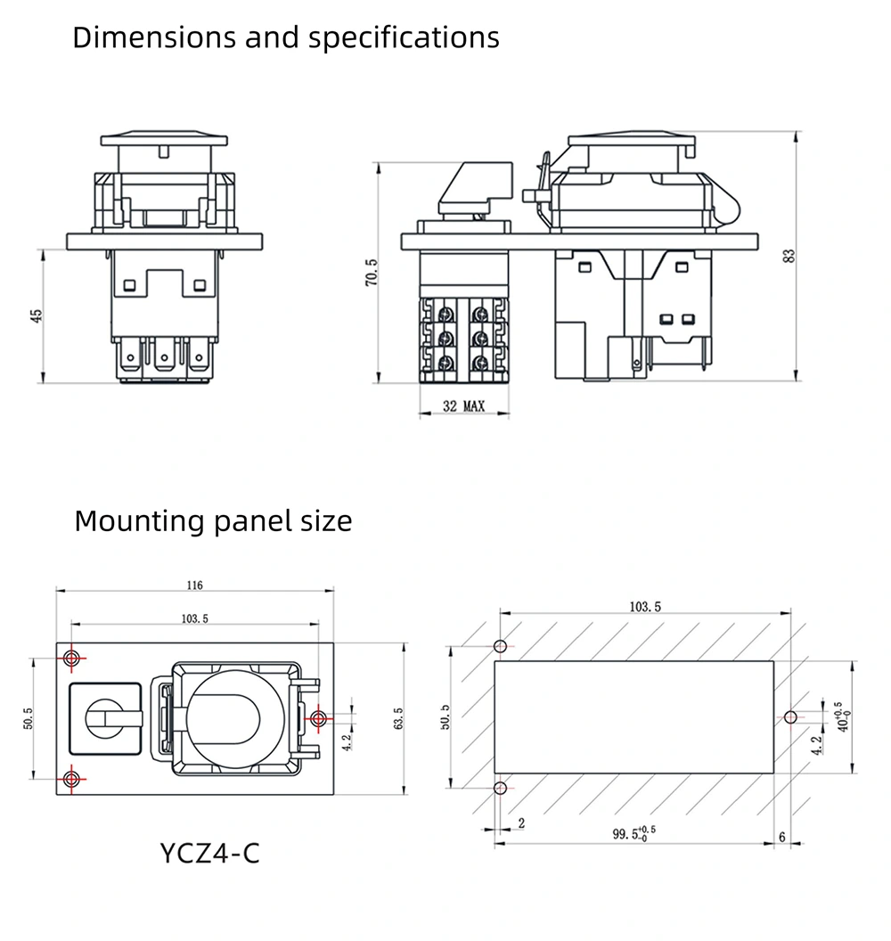 Three Phase With Cam Switch Electromagnetic Switch