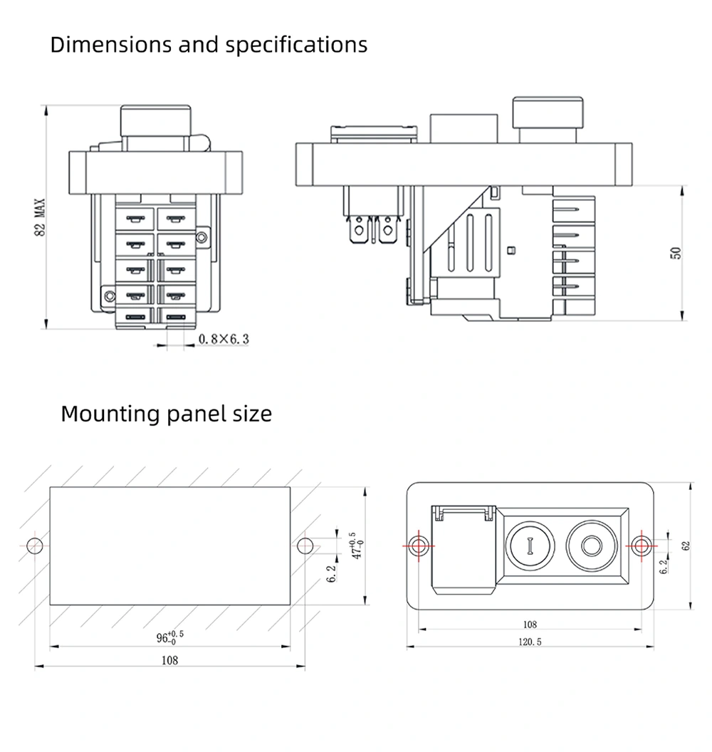400V 12A With Rocker Switch Push Button Electromagnetic Switch