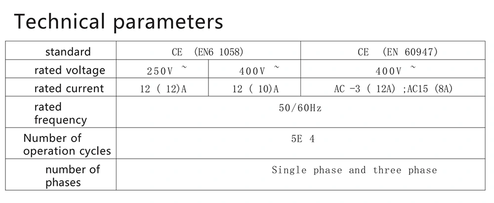 400V 12A With Rocker Switch Push Button Electromagnetic Switch