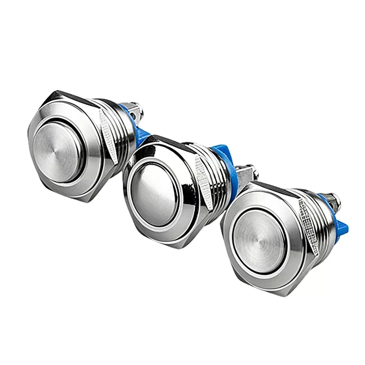 Silver Shell Metal Push Button Switch