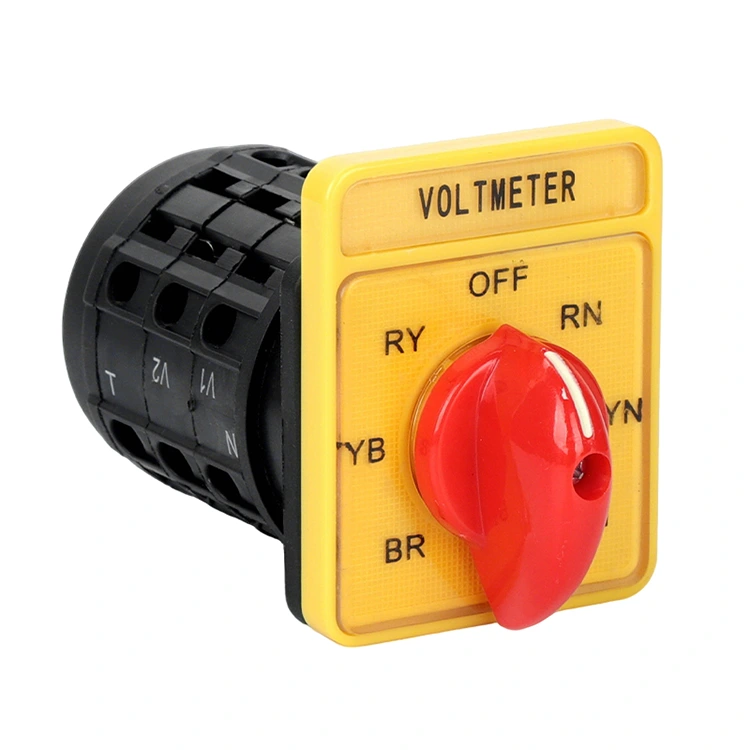 Voltmeter Seven-position Yellow Panel 16A Changeover Switch